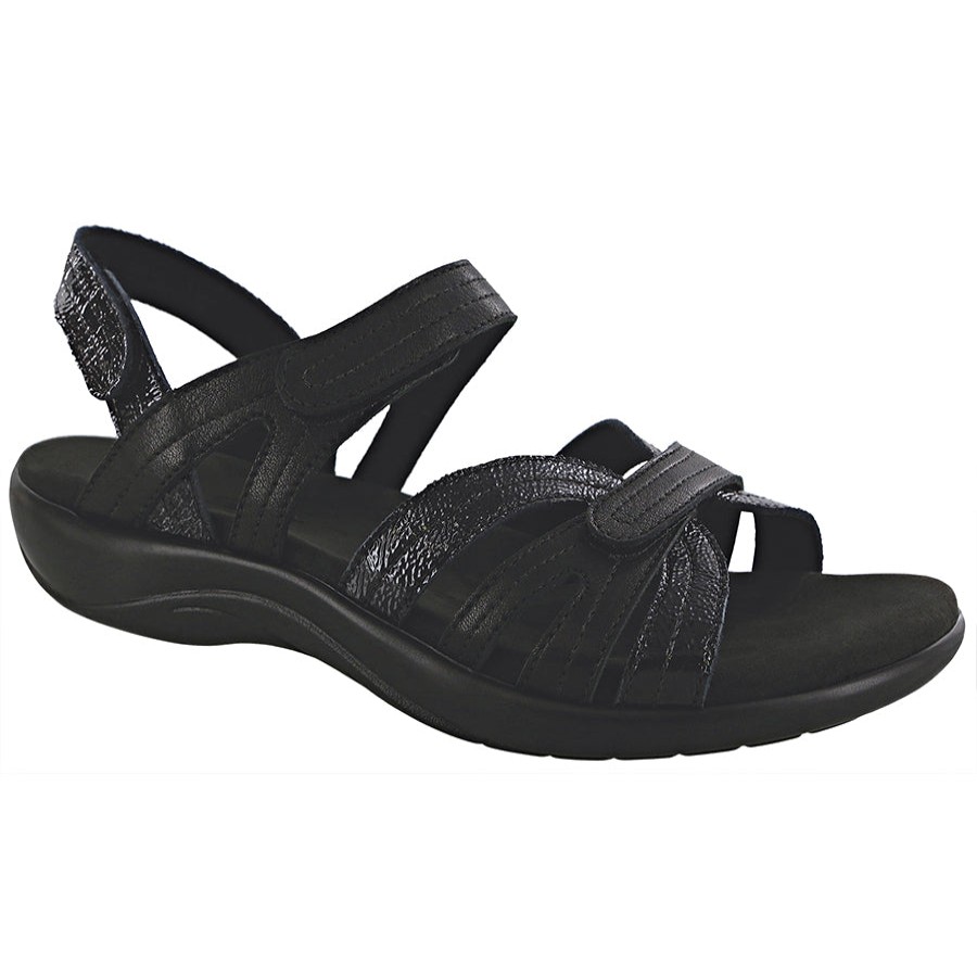 Women Sas Sandals | Pier-Black Sand Lth