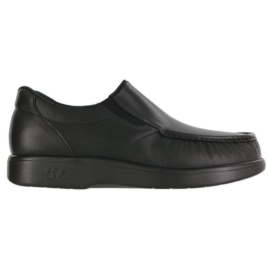 Men Sas Casual Slip-On Shoes | Side Gore-Black