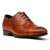 Men Gbrown Casual Lace Shoes | Bailey Cap Toe-Tan Lth