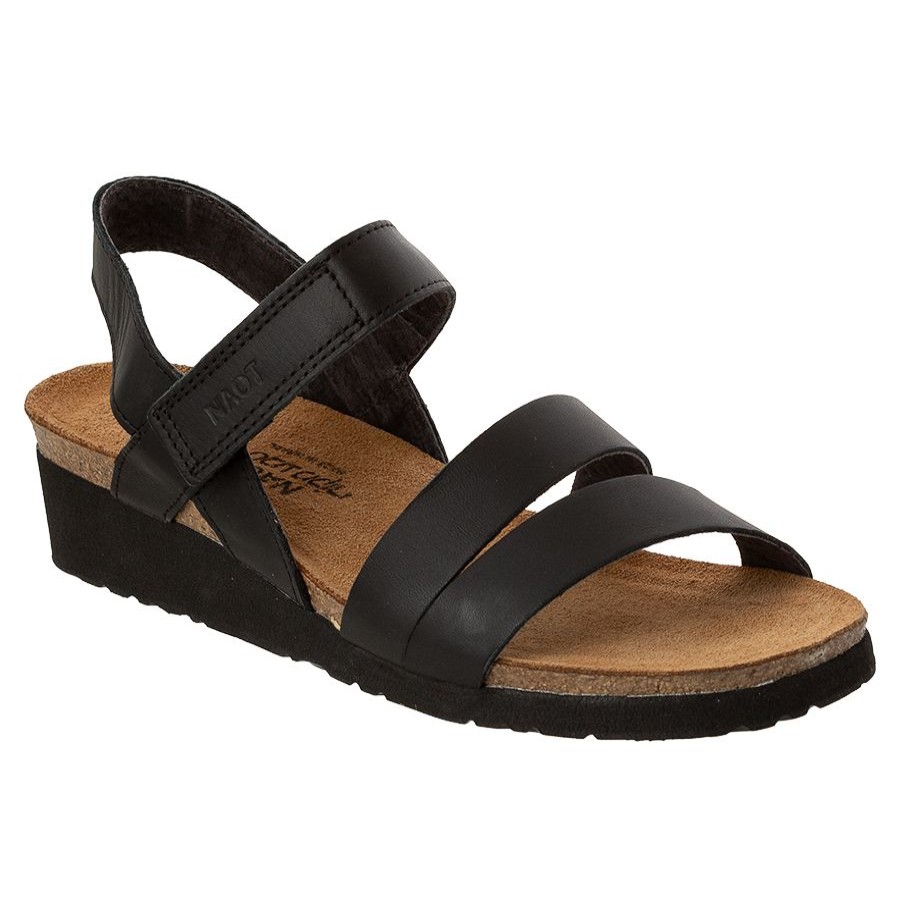 Women Naot Sandals | Kayla-Black-Matte Leather