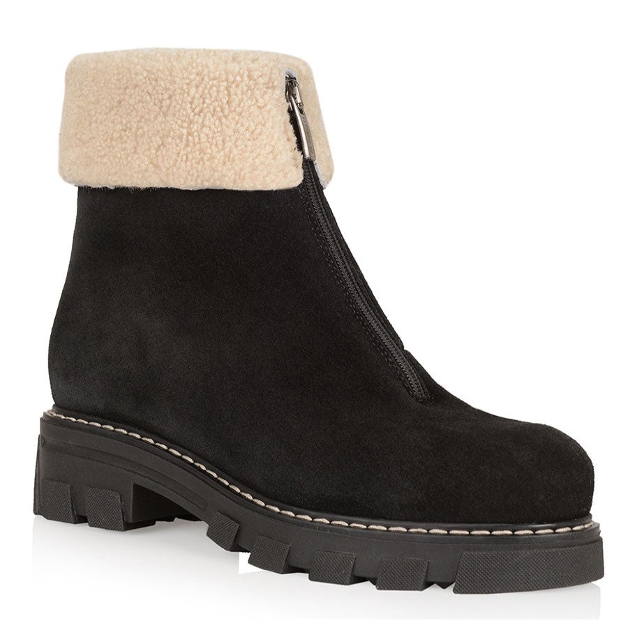 Women La Canadienne Waterproof Shoes Or Boots | Abba-Black Sde-Shearling