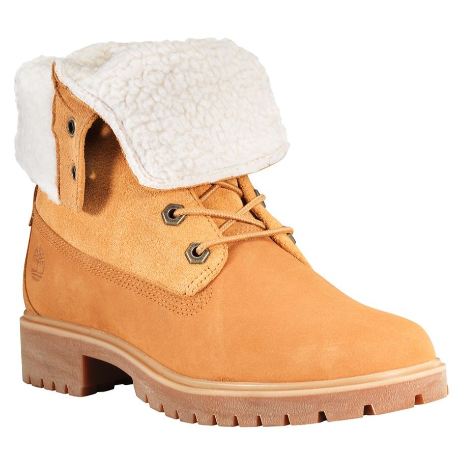 Women Tmbrland Waterproof Shoes Or Boots | Jayne Teddy Fleece-Wheat-Nbk