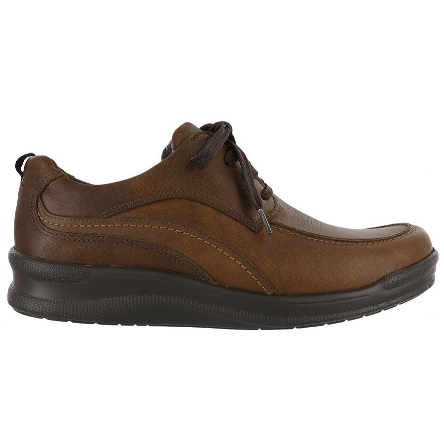 Men Sas Casual Lace Shoes | Move On-Brown Lth