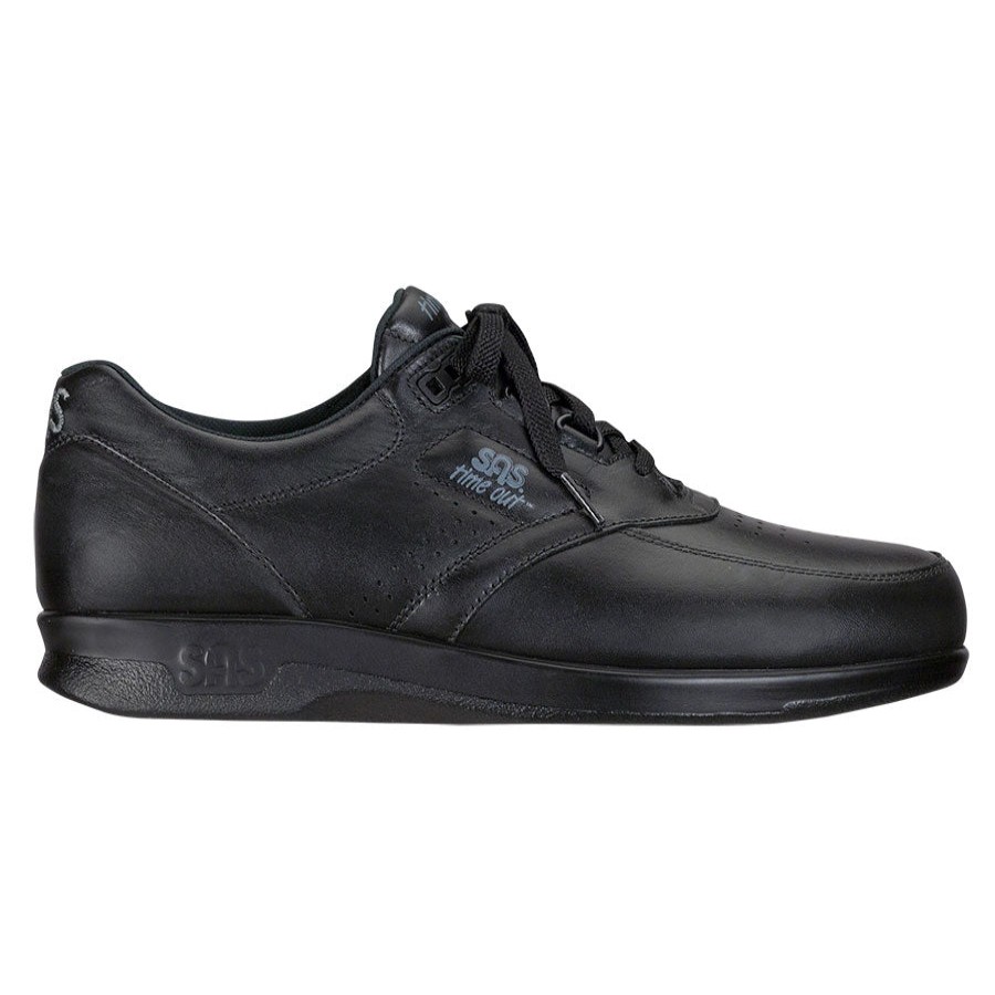 Men Sas Casual Lace Shoes | Time Out Blk Lth