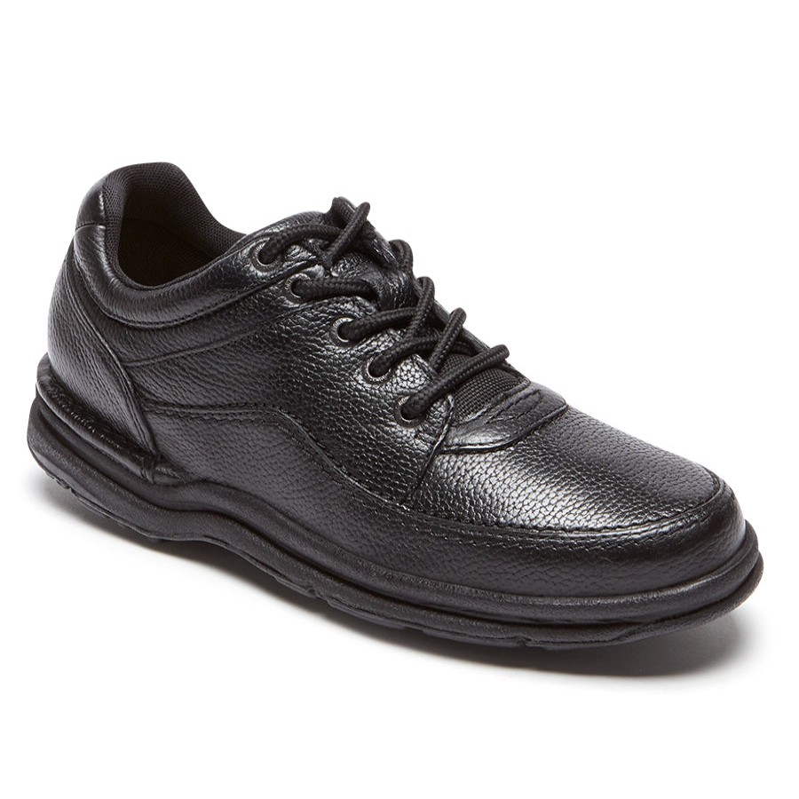 Men Rockport Casual Lace Shoes | Mwt18 Blk Lth