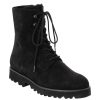 Women Eliana Boots Casual | 7G-Black Combat Sde