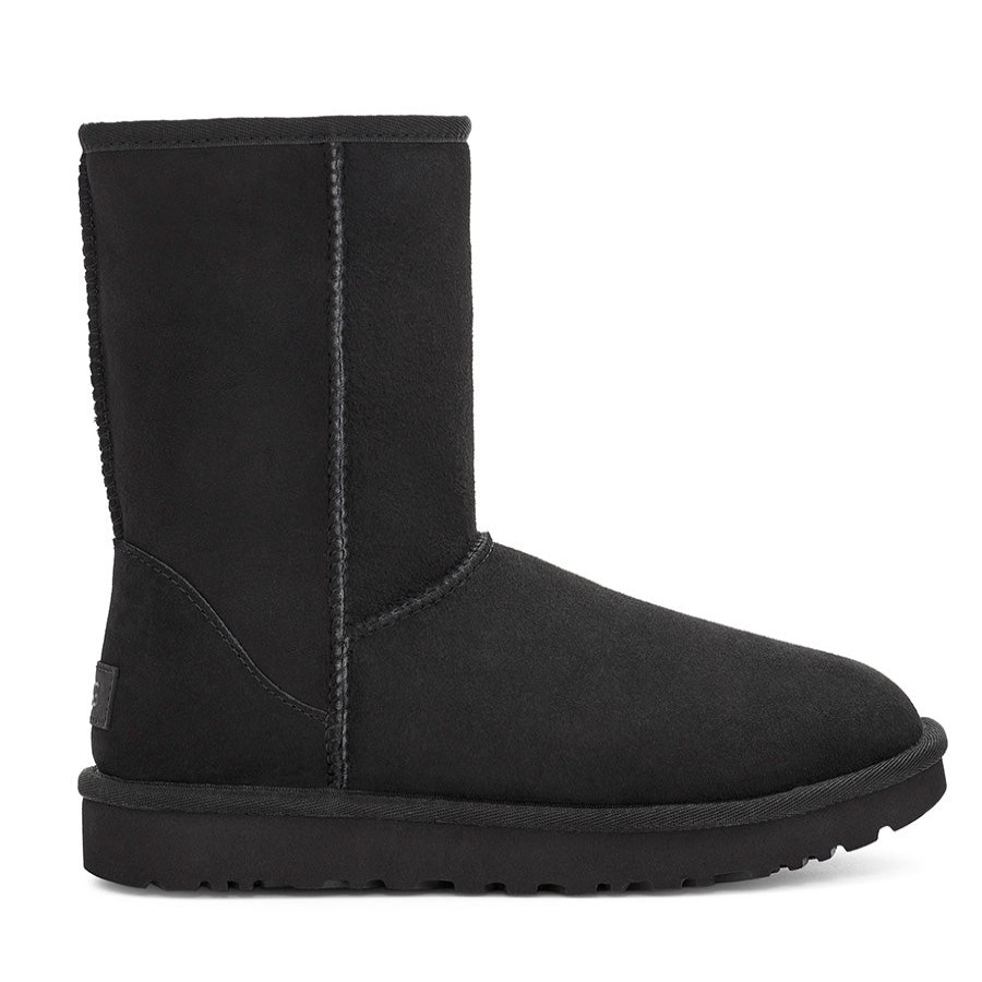 Women Uggs Boots Casual | Classic Short Ii-Black-Suede