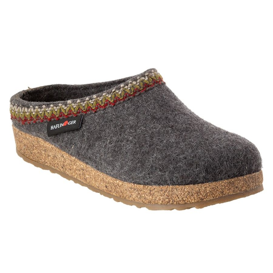 Women Haflingr Slippers | Zig Zag-Grey