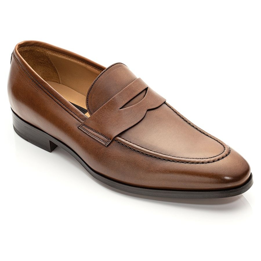 Men To Boot Ny Dress Slip-On Shoes | Tesoro-Penny Ultra Flx-Tan-Lth