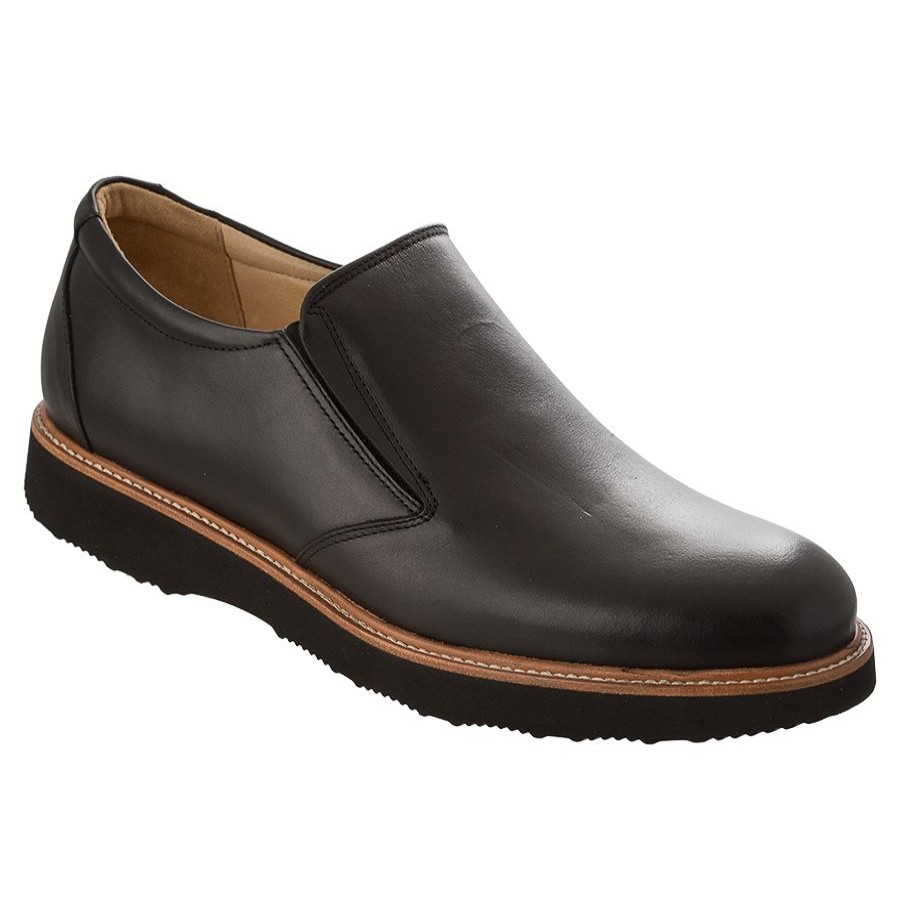 Men Samuel Hubbard Casual Slip-On Shoes | Frequent Trvlr-Blk Lth