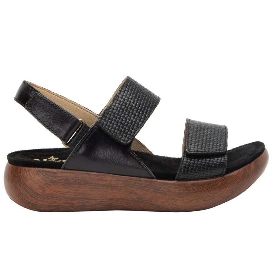 Women Alegria Sandals | Bailee Woven Noir