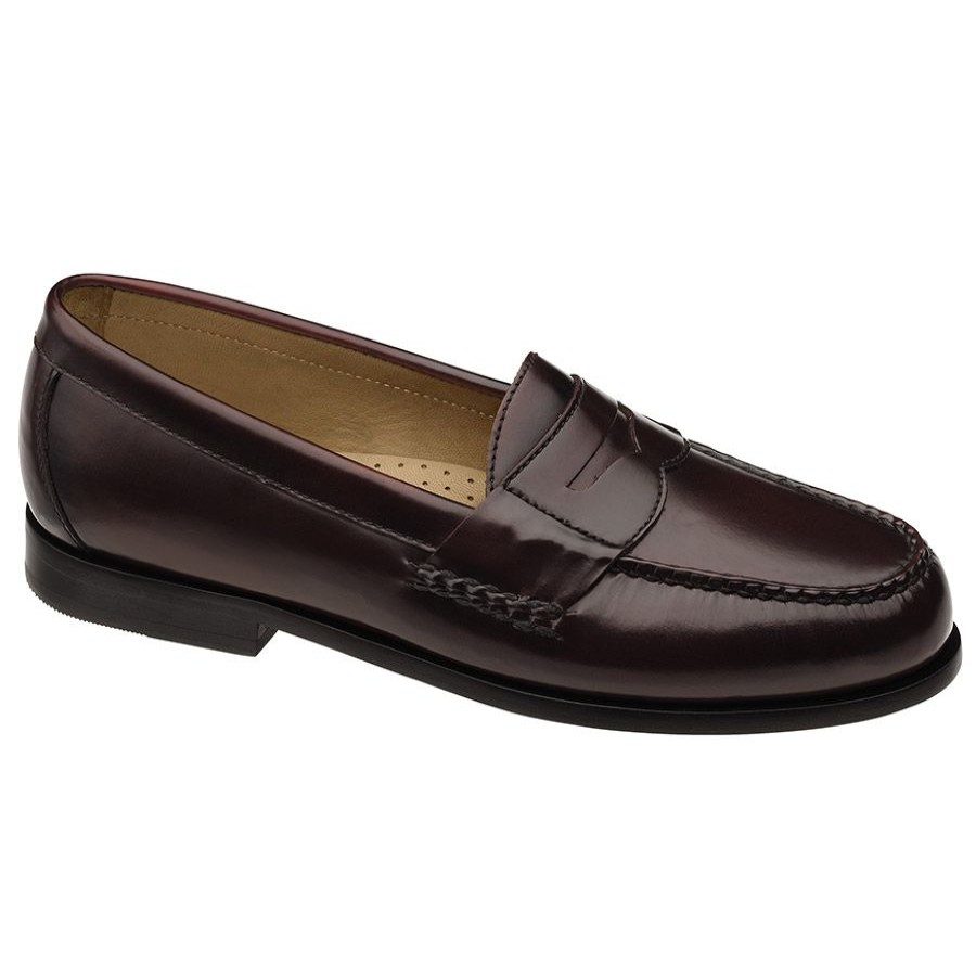 Men Jhn&mrph Leather Sole Shoes | Hayes Penny-Burgundy