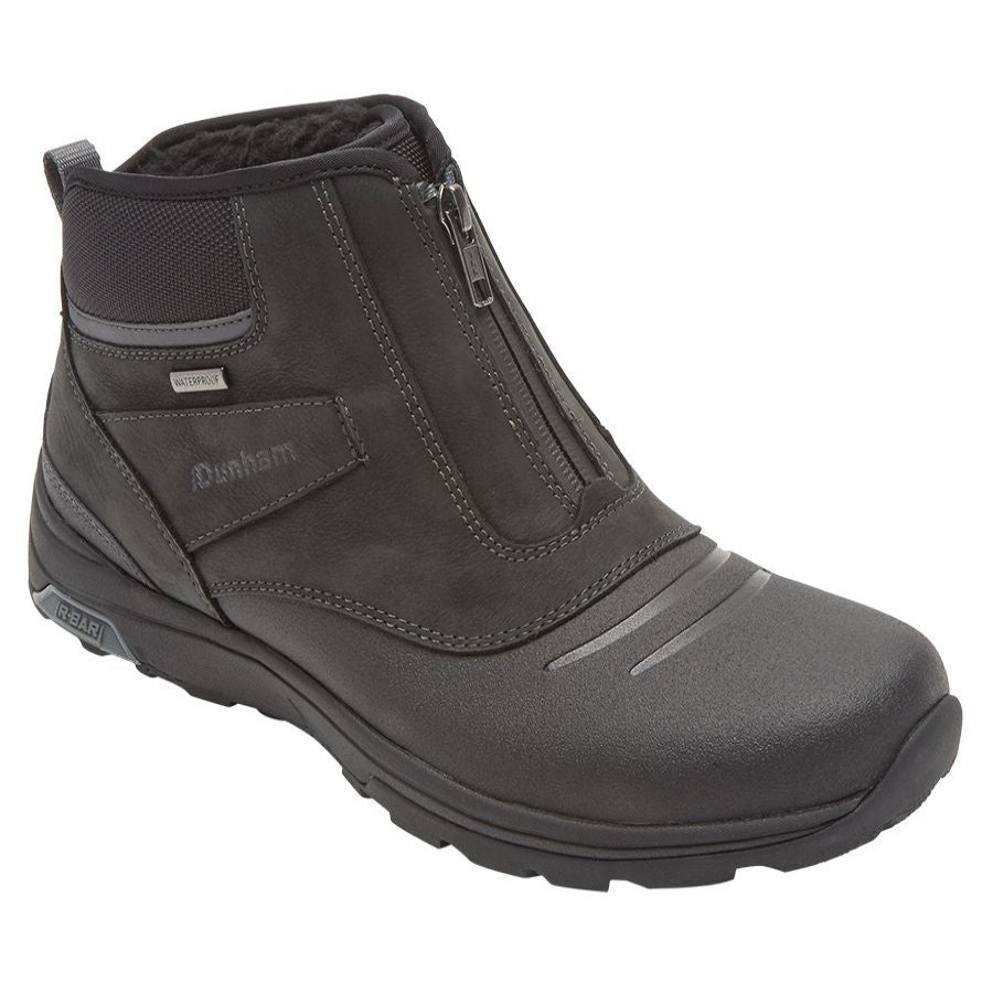 Men Dunham Waterproof Shoes Or Boots | Trukka Zip Wp-Black-Lth