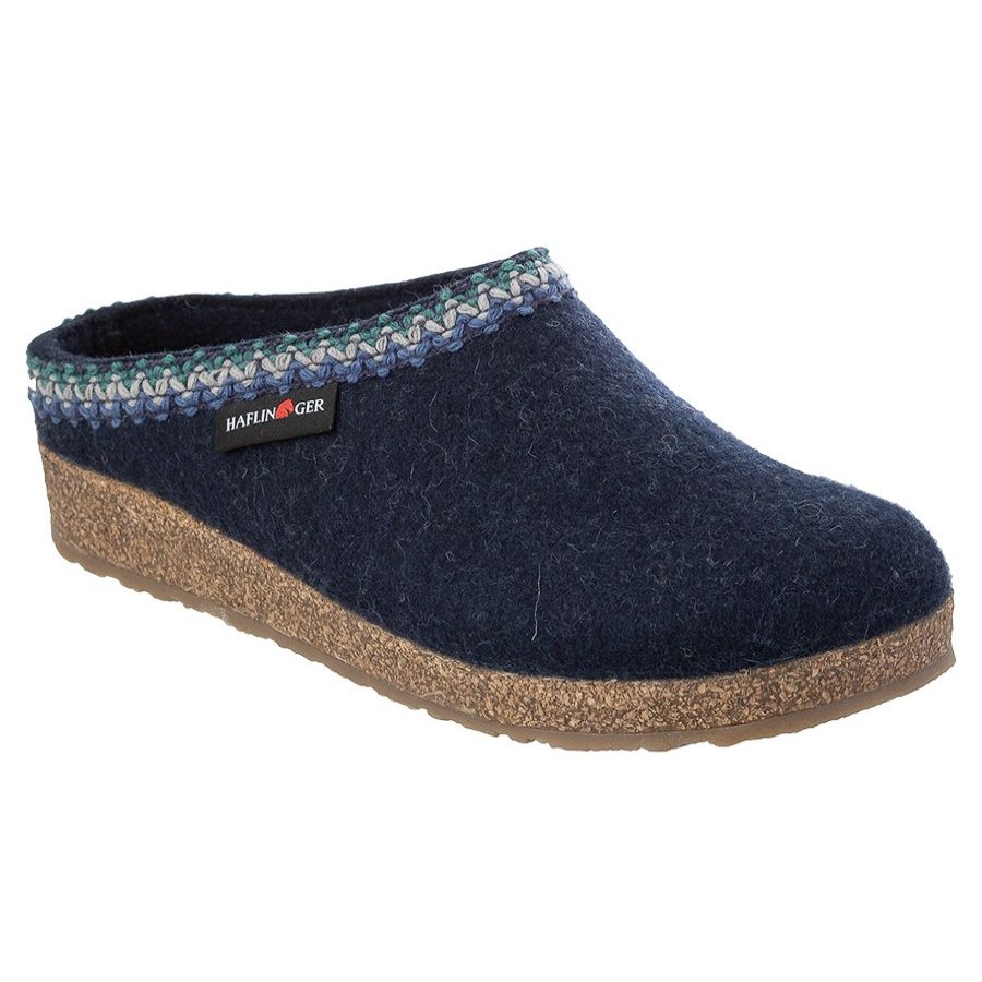 Women Haflingr Slippers | Zig Zag-Blue