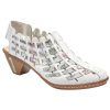 Women Rieker Sandals | 46778-White Multi-Lth