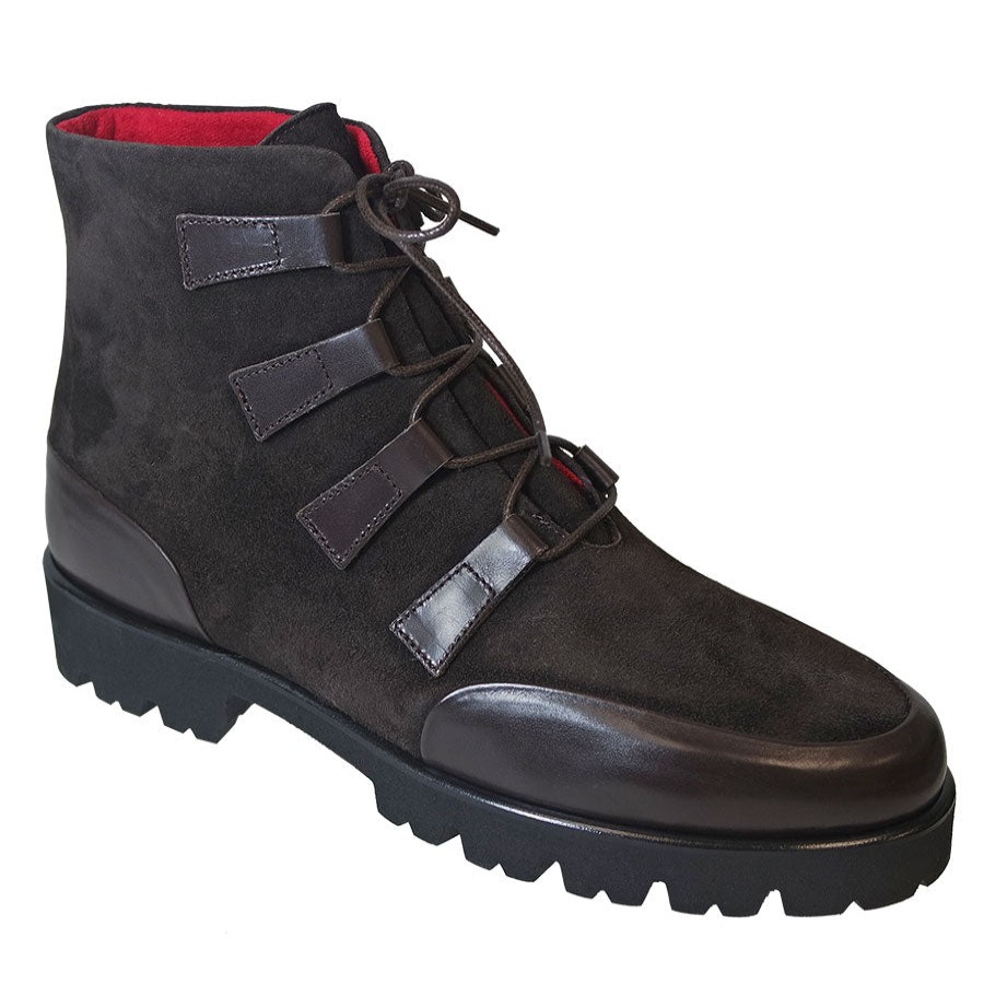 Women Pas De Rouge Waterproof Shoes Or Boots | Marta 1320-Dark Brown-Combo