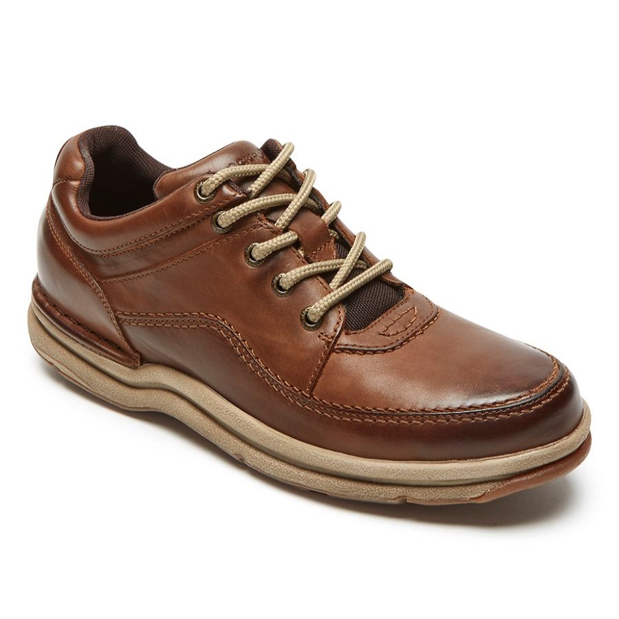 Men Rockport Casual Lace Shoes | Wt Classic-Brown-Cognac