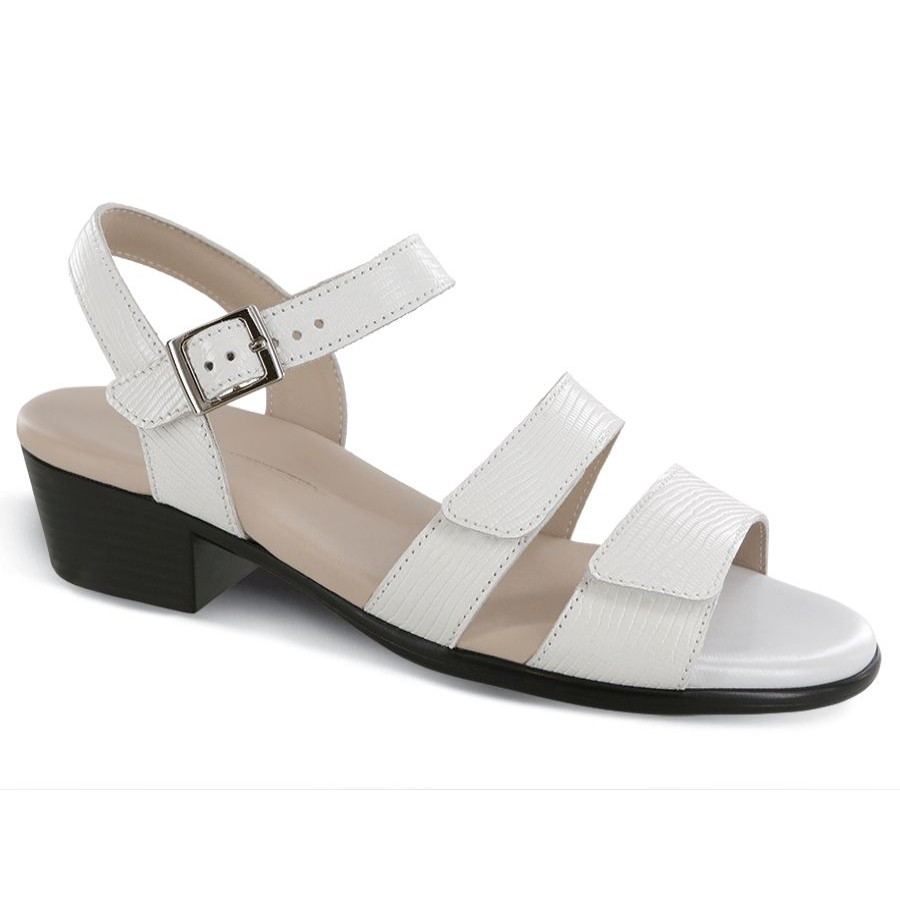 Women Sas Sandals | Savanna-White Lizard