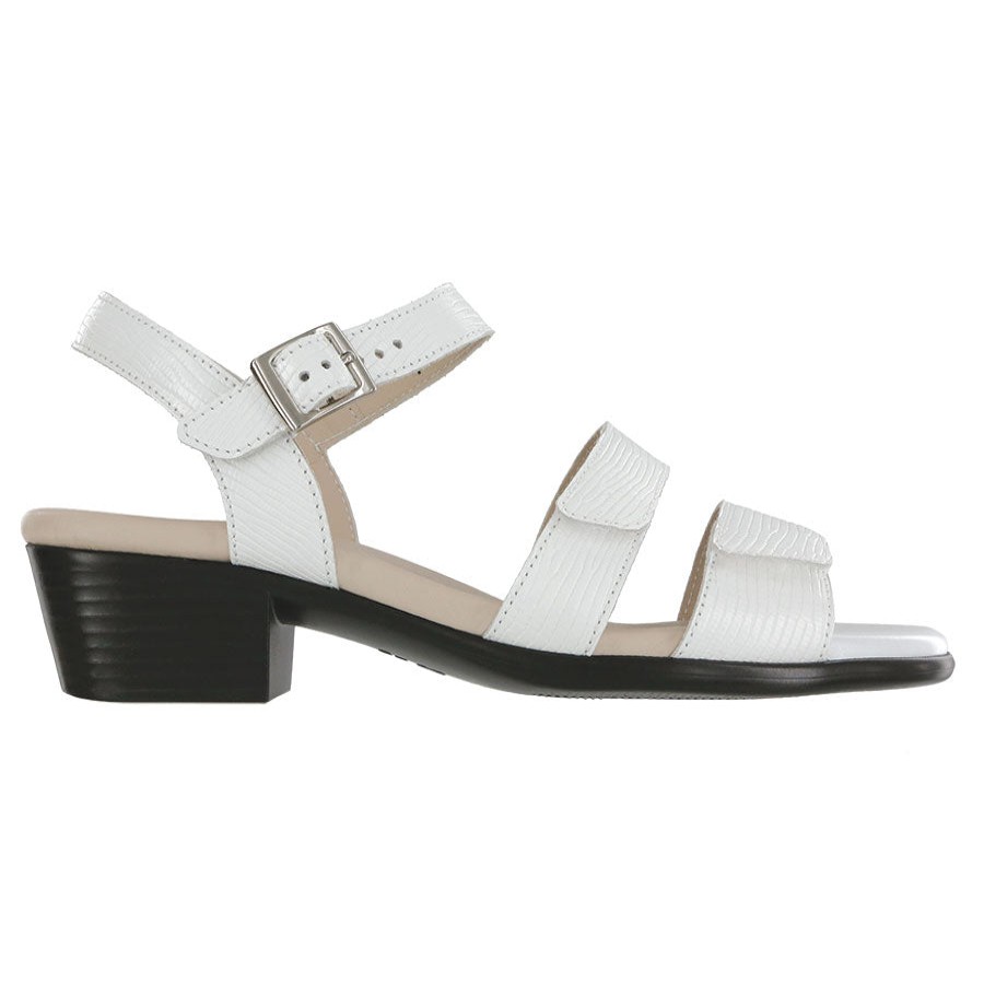 Women Sas Sandals | Savanna-White Lizard