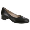 Women Sas Dress Heel Low | Piera-Black-Leather