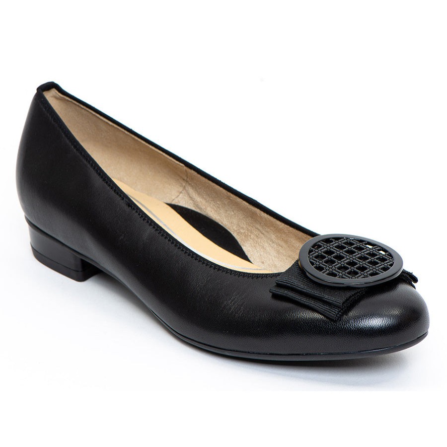 Women Ara Dress Heel Low | Bambi-Black Lth