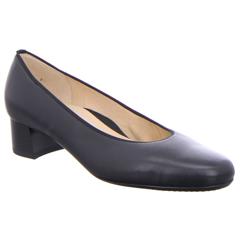 Women Ara Dress Heel Low | Vivian-Black-Leather