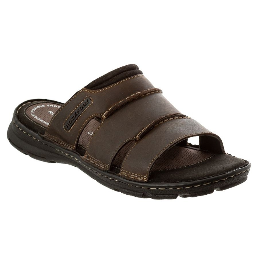 Men Rockport Sandals | Darwyn Slide-Brown