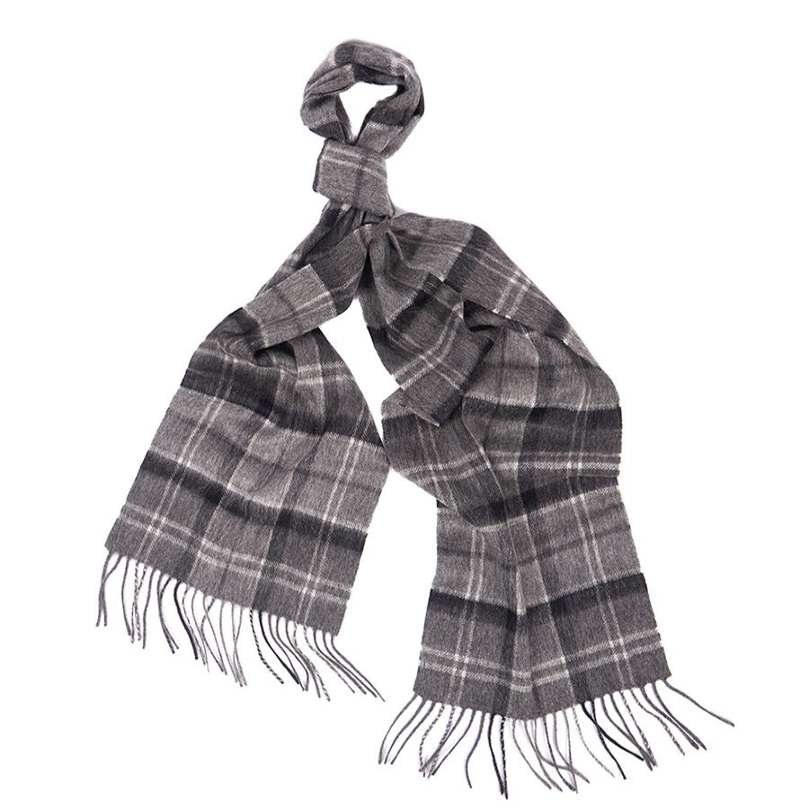 Apparel Barbour Scarves | Mrno Cshm Tartan Scrf-Black-Gr