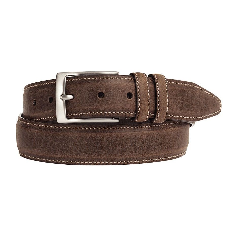 Apparel Jhn&mrph Belts | Dstrsed Csul Belt Brn Lth