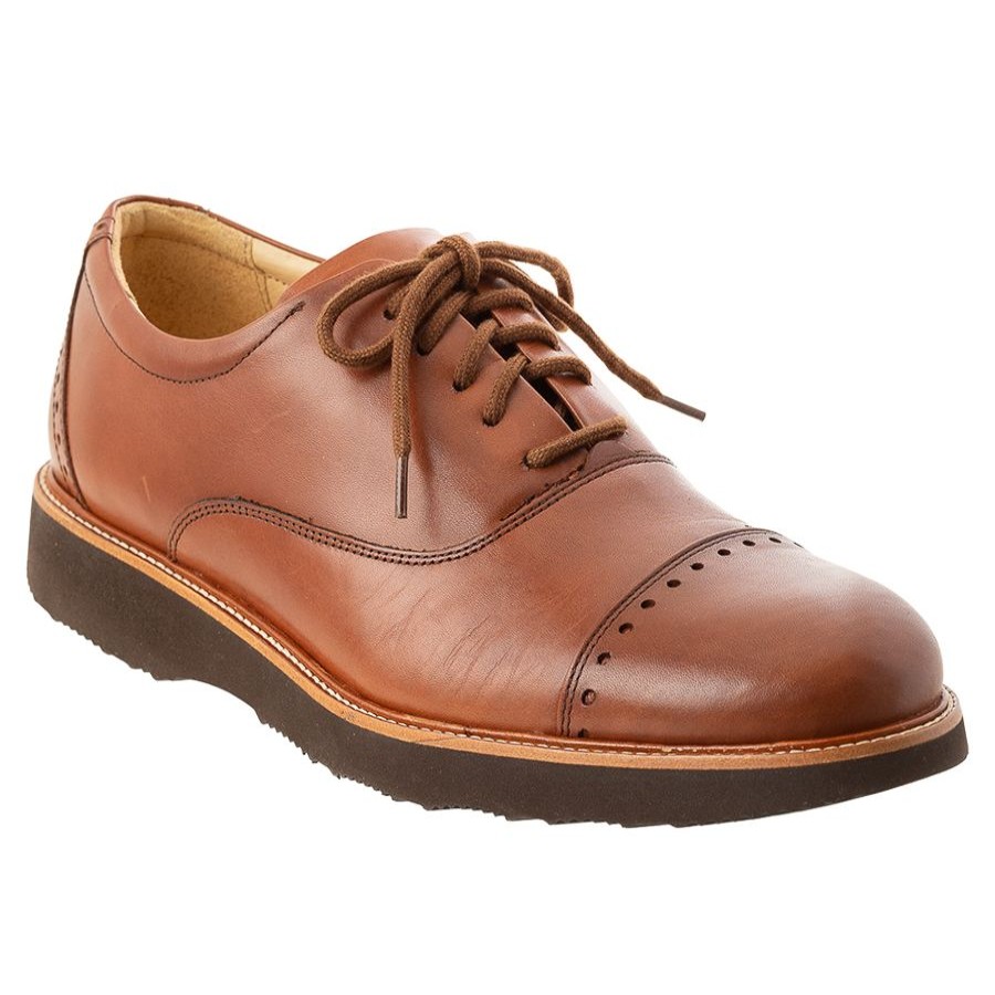 Men Samuel Hubbard Casual Lace Shoes | Market Cap-Whiskey Lth