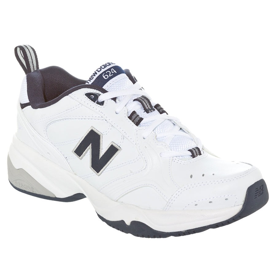 Men New Balance Athletic Shoes | Mx624Wn2 Wht/Nvy Lth