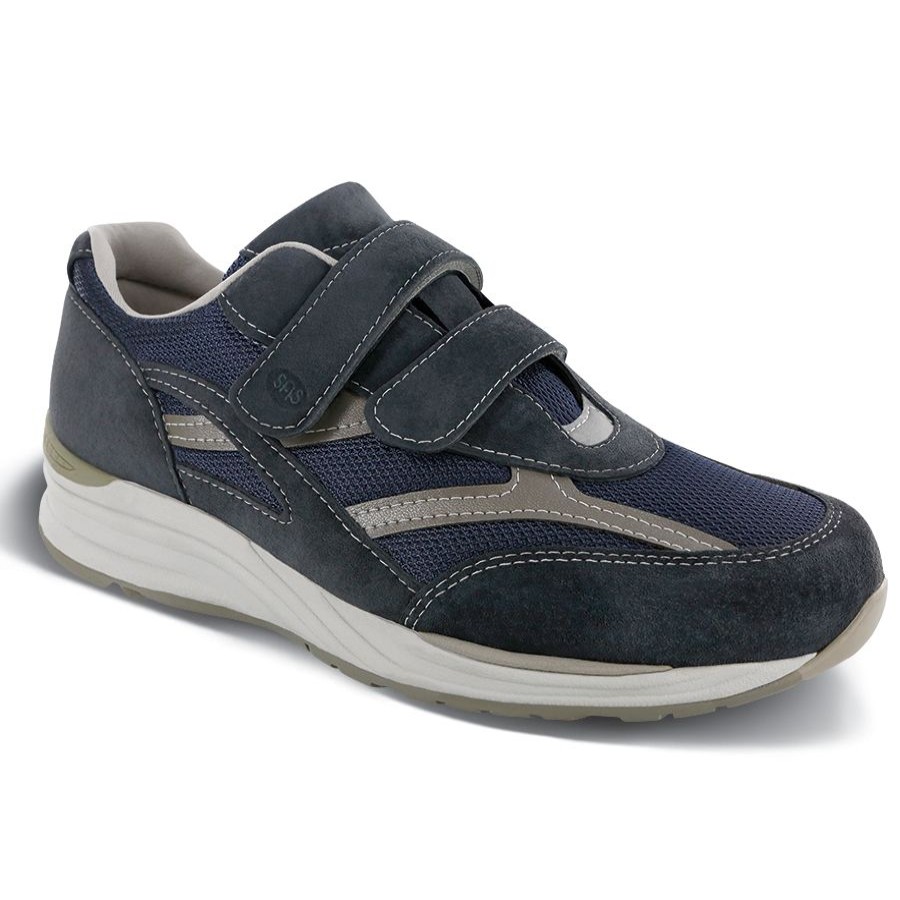 Men Sas Casual Slip-On Shoes | Jv-Blue Mesh