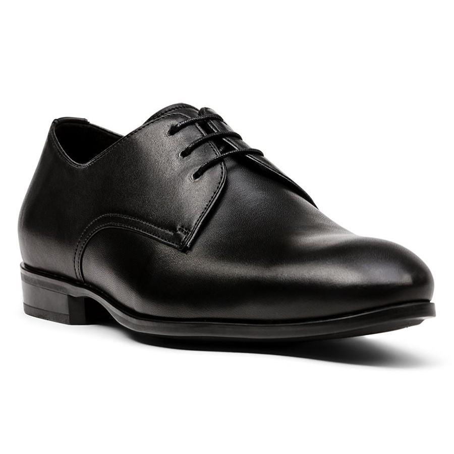 Men Gbrown Casual Lace Shoes | Conway Plain Toe-Black Lth