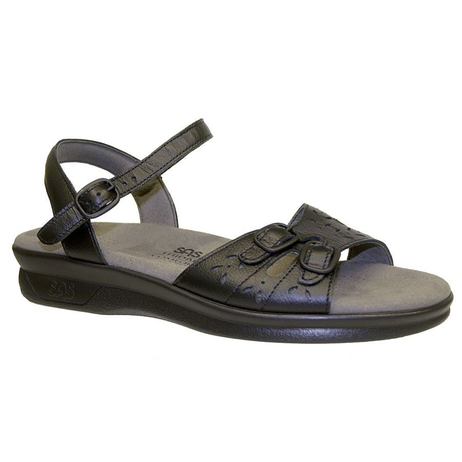 Women Sas Sandals | Duo Tripad-Blk Lth