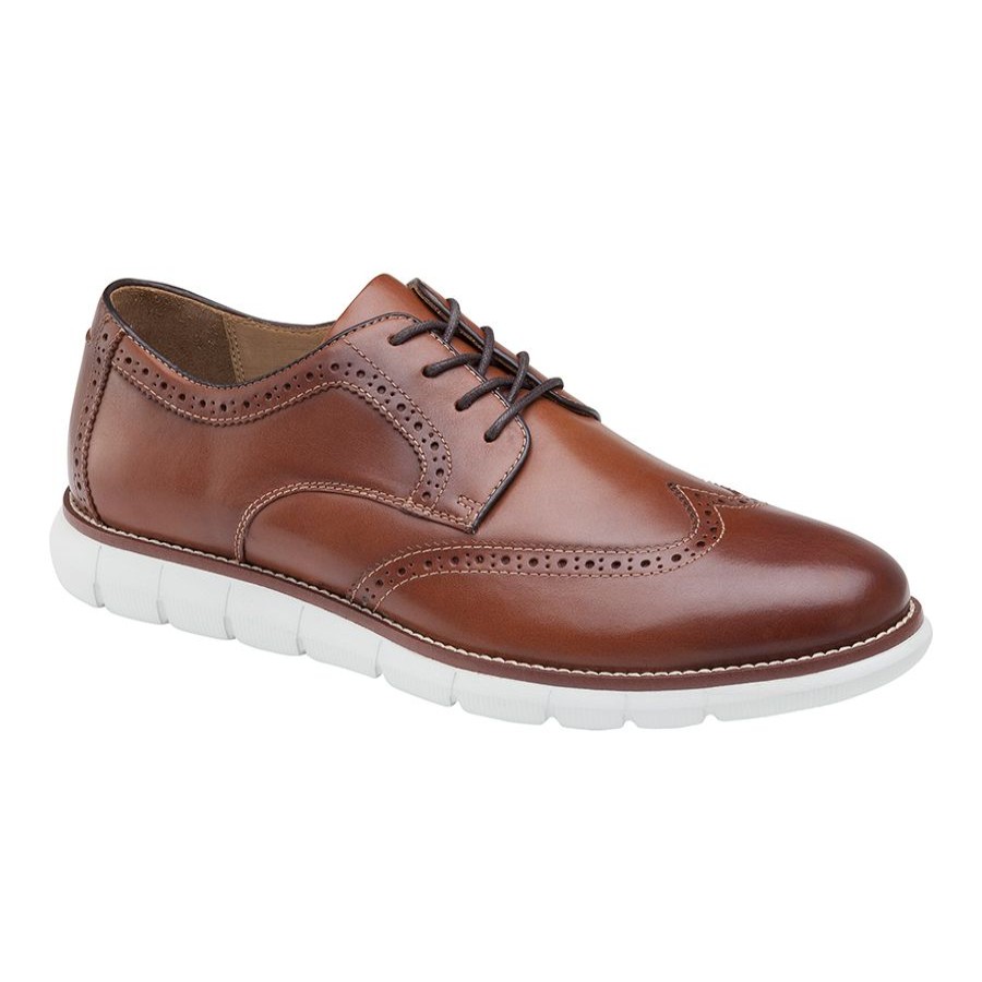 Men Jhn&mrph Casual Lace Shoes | Holden Wingtip Blucher-Tan