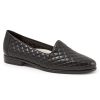 Women Trotters Tailored Shoes | Liz-Quilted-Black-Embossed-Lth