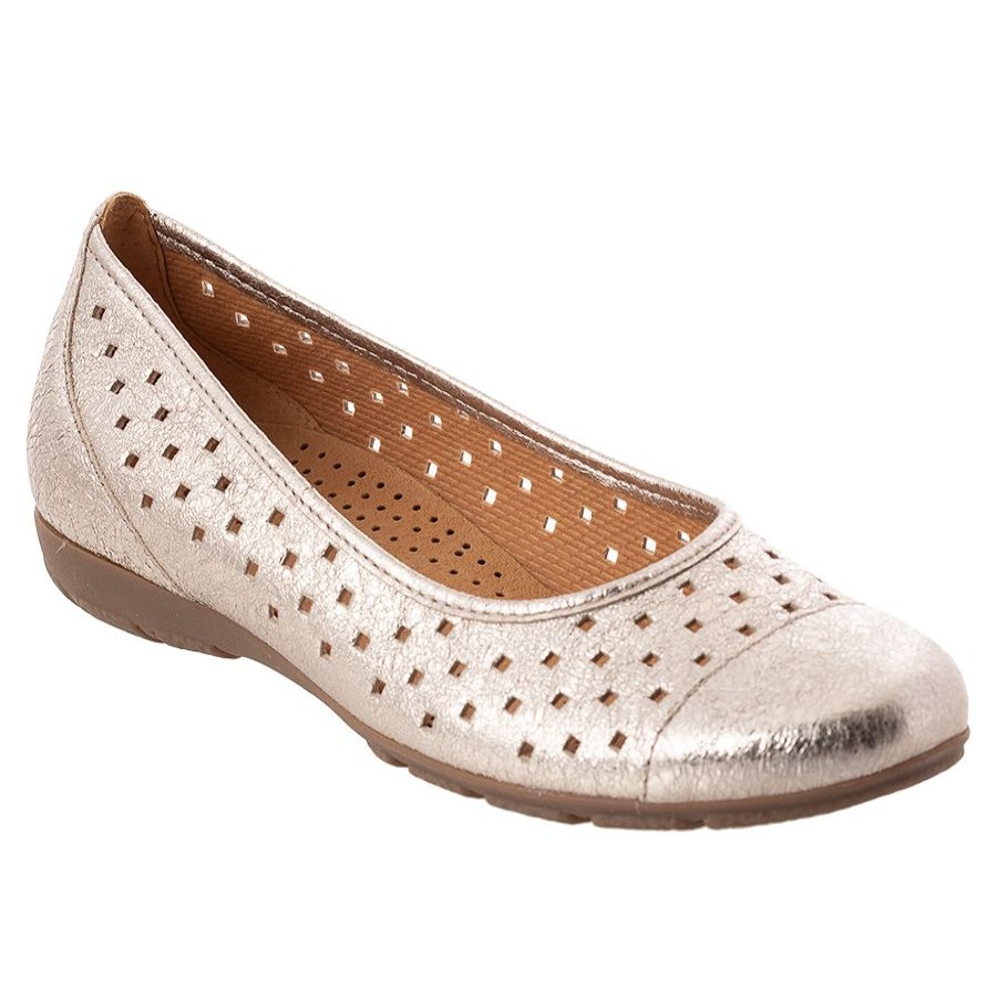 Women Gabor Casual Shoes | 24169-Muschel Metallic