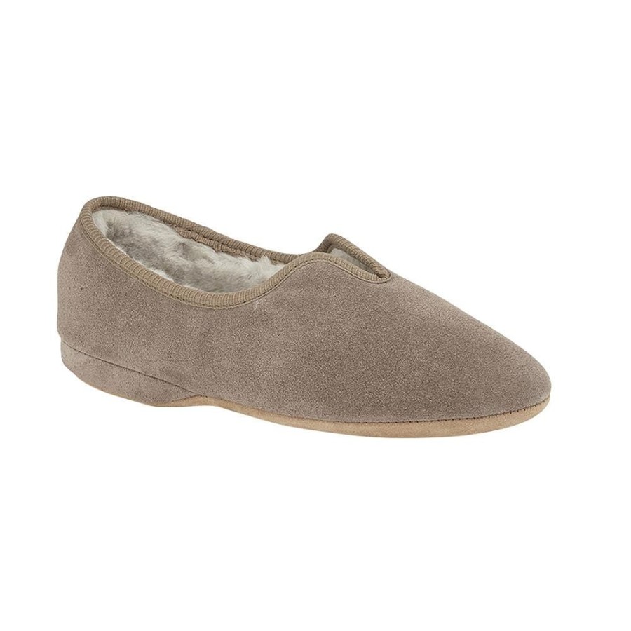 Women Draper Slippers | Belinda-Nut-Suede