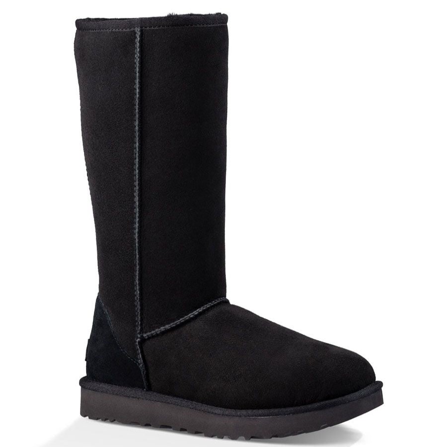 Women Uggs Boots Casual | Classic Tall Ii-Black-Suede