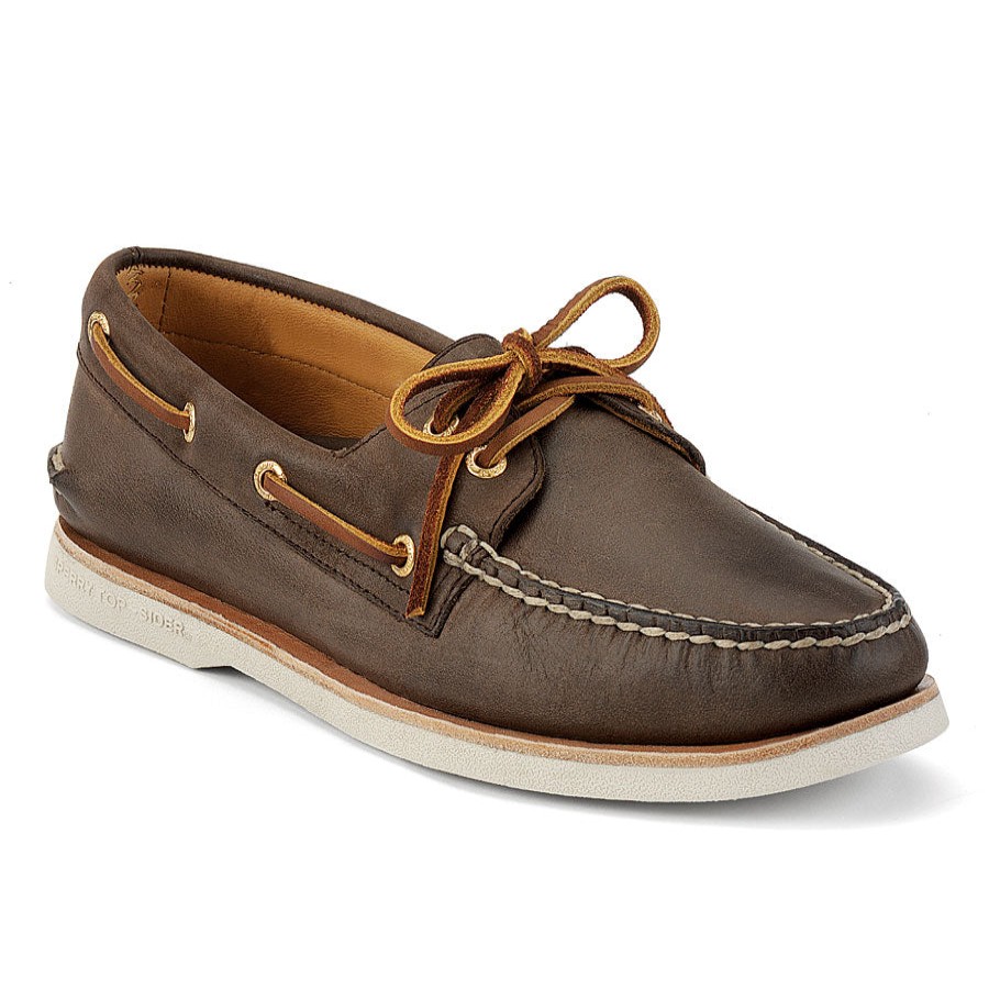 Men Sperry Boat Shoes | Gold A/O 2 Eye-Brn