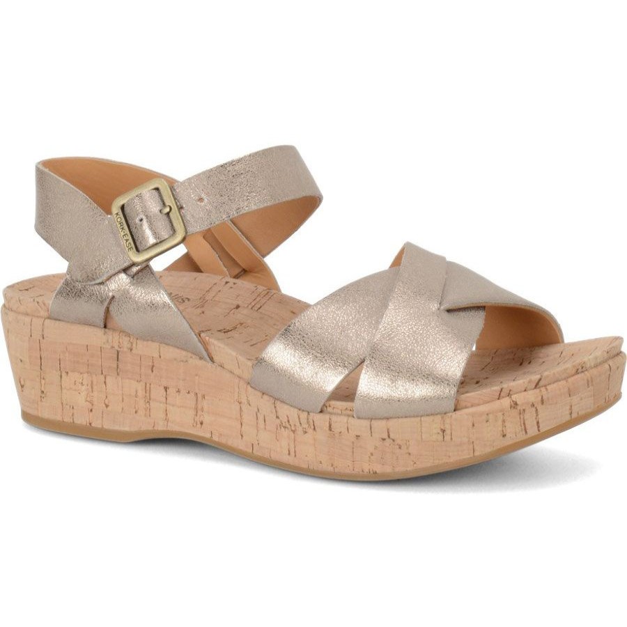 Women Kork-ease Sandals | Myrna 2.0-Gold-Leather